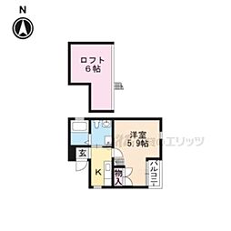 ＣＡＳＡ3 1階1Kの間取り