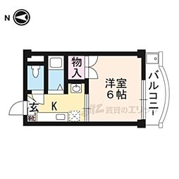エクセルシアー 2階1Kの間取り