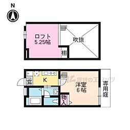 ロフティ智恵光院南 1階1Kの間取り