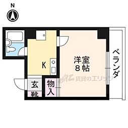 メゾンジョア　ＰａｒｔII 3階1Kの間取り