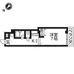 ノースビレッジ 1Kの間取図画像