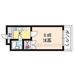 ラシャンブル 1Kの間取図画像