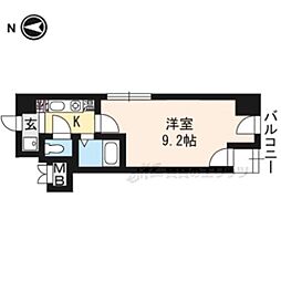 グランドパレス御池 1Kの間取図画像