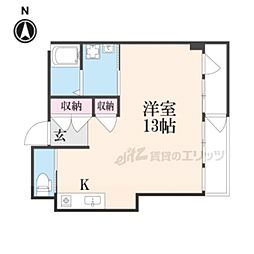 よこくにマンション ワンルームの間取図画像