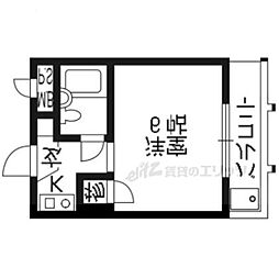 ロイヤルハウス高野 1Kの間取図画像