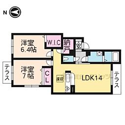 シャーメゾンガーデンズOGURA 2LDKの間取図画像