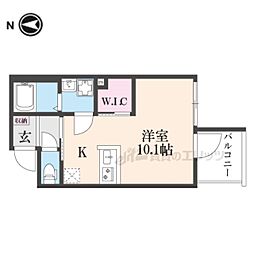 ウェルスクエア壬生高辻通 ワンルームの間取図画像