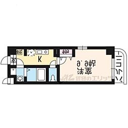 Paese御池 1Kの間取図画像
