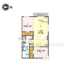 FAMILLE MAISON 2LDKの間取図画像