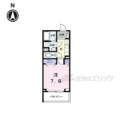 彩 KyotoNishijin 1Kの間取図画像