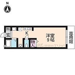 シャルマンドミール 1Kの間取図画像