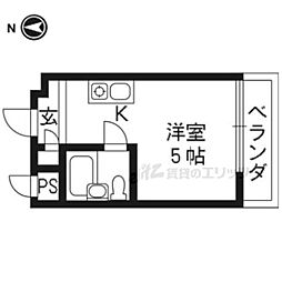 メゾン・ド・パルファン ワンルームの間取図画像