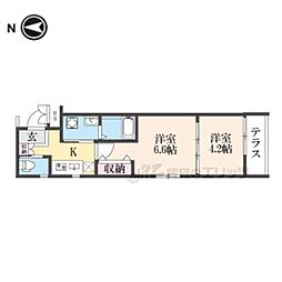 MJC京都丹波口 2Kの間取図画像