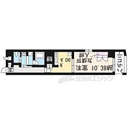 ブローディア西洞院 1Kの間取図画像
