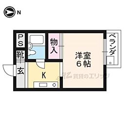 メゾンパルフェ 1Kの間取図画像