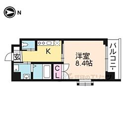 ライラック 1Kの間取図画像