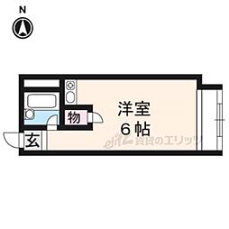 アミティエ太秦 ワンルームの間取図画像