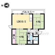 メゾンヤマギワ 204 ｜ 滋賀県大津市勧学1丁目（賃貸マンション2LDK・2階・50.04㎡） その2