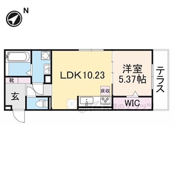 滋賀県大津市蓮池町(賃貸アパート1LDK・1階・41.46㎡)の写真 その2