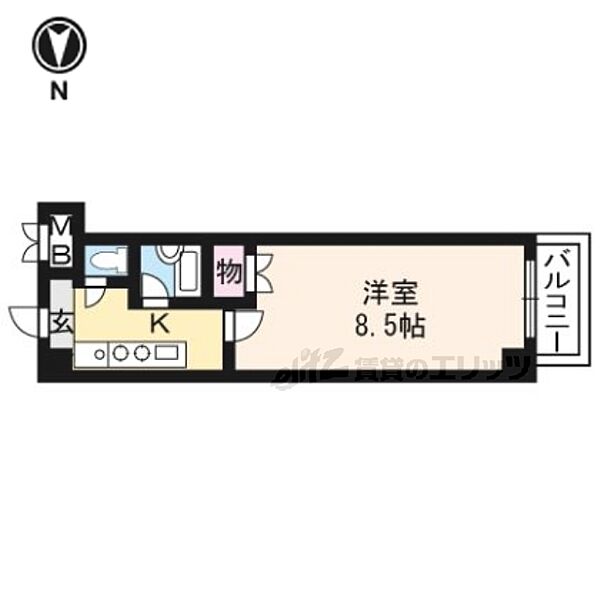 アートプラザ野路 4016｜滋賀県草津市野路東4丁目(賃貸マンション1K・3階・26.12㎡)の写真 その2