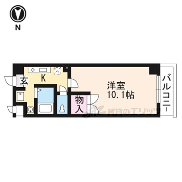 アートプラザ・ユー 4010｜滋賀県草津市南笠東一丁目(賃貸マンション1K・4階・29.14㎡)の写真 その2