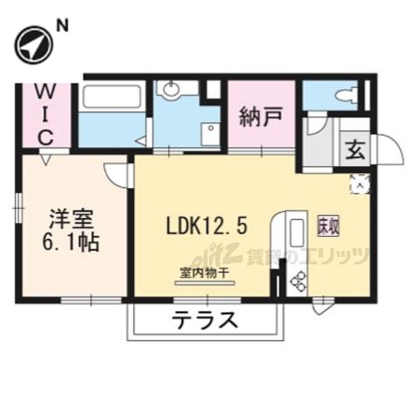 リバーハイツII 101｜滋賀県大津市大江１丁目(賃貸アパート1LDK・1階・47.76㎡)の写真 その2