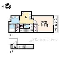 ファストウィンドII 201 ｜ 滋賀県大津市北大路2丁目（賃貸アパート1K・2階・42.43㎡） その2