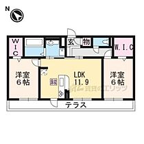 フィオーレヴェルデ 105 ｜ 滋賀県守山市阿村町（賃貸アパート2LDK・1階・60.03㎡） その2