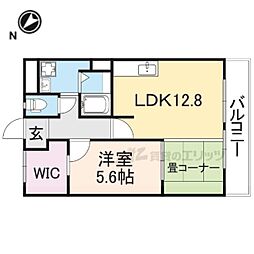 パンセハイツ近江 3階1LDKの間取り