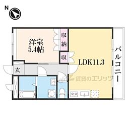 和 1階1LDKの間取り