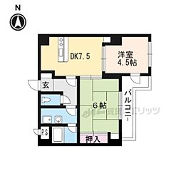 エクセルメゾン瀬田 3階2LDKの間取り