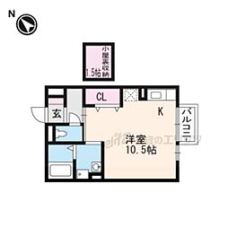 エポックシーマ 2階ワンルームの間取り