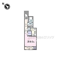 近江鉄道近江本線 水口城南駅 徒歩21分の賃貸アパート 1階1Kの間取り