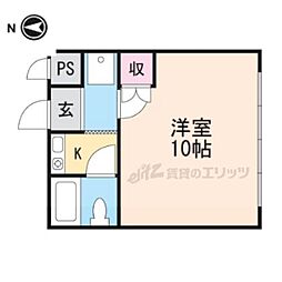 JR草津線 三雲駅 バス15分 里北脇下車 徒歩3分の賃貸マンション 3階2DKの間取り