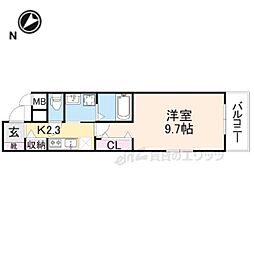 グレイス・Ｍ 3階1Kの間取り