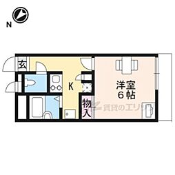 JR東海道・山陽本線 守山駅 徒歩21分の賃貸アパート 1階1Kの間取り
