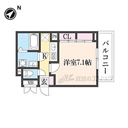 プリムローズ野村 3階1Kの間取り