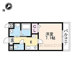 ｍｏｍｏの樹 1階1Kの間取り