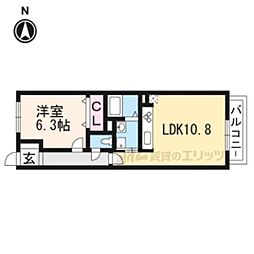 マントヴァーニ 3階1LDKの間取り