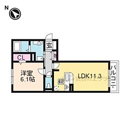 Ｎ 2階1LDKの間取り