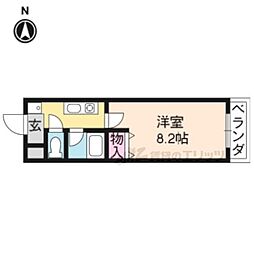 グランディールＳｅｔａ 2階1Kの間取り