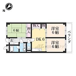 JR東海道・山陽本線 能登川駅 徒歩3分の賃貸マンション 1階3DKの間取り