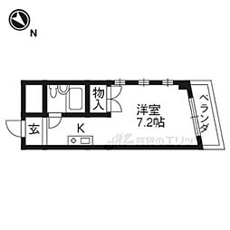 トータルエステートビル ワンルームの間取図画像