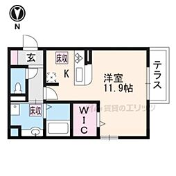 シャルマントリシティ3 ワンルームの間取図画像
