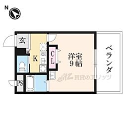 サンクリエート追分 1Kの間取図画像