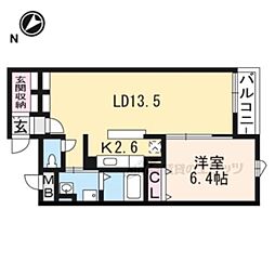 シーダーエース 1LDKの間取図画像