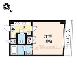 アフロディテ 1Kの間取図画像