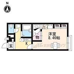 レオパレススワンコート・1 1Kの間取図画像