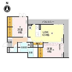 BORD DU LAC SOERI 2LDKの間取図画像