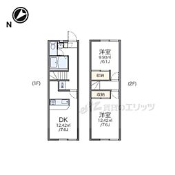 レオパレス小柿 2DKの間取図画像